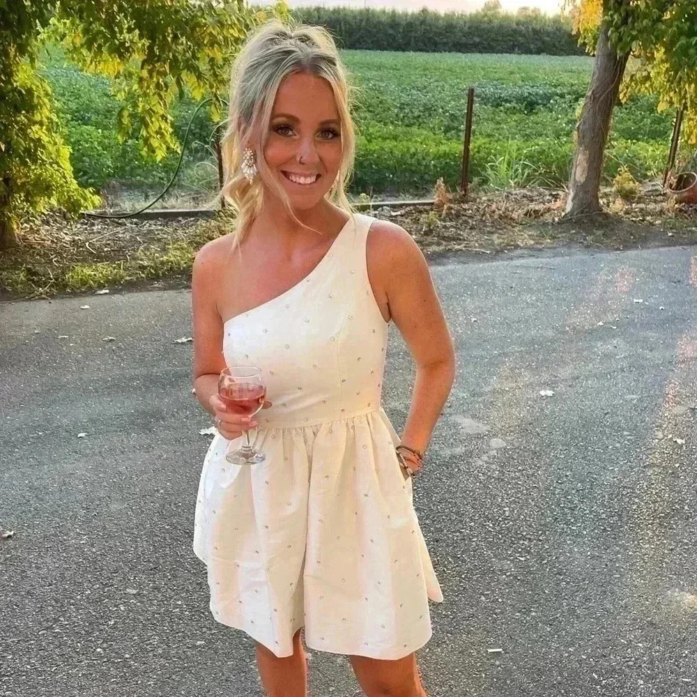 NWT! Sachin & Babi Elliana One-Shoulder Mini Dress size 0